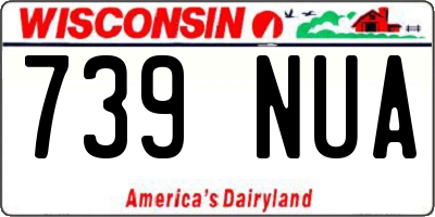 WI license plate 739NUA