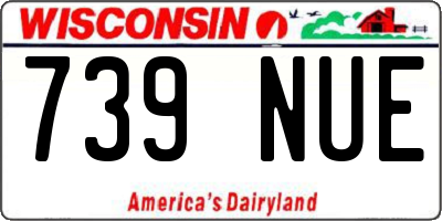 WI license plate 739NUE
