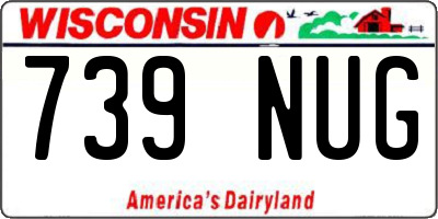 WI license plate 739NUG