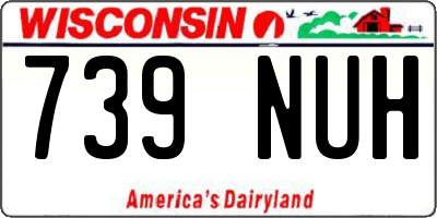 WI license plate 739NUH
