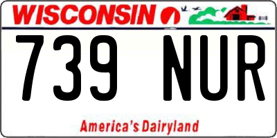 WI license plate 739NUR