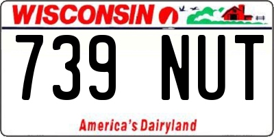 WI license plate 739NUT