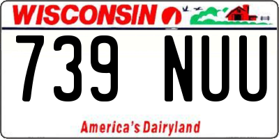 WI license plate 739NUU