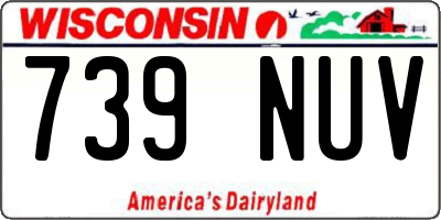 WI license plate 739NUV