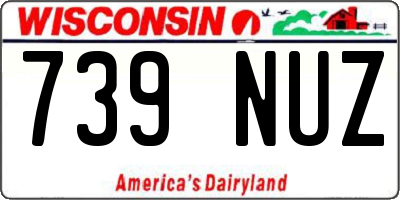 WI license plate 739NUZ