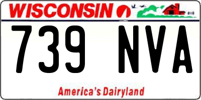 WI license plate 739NVA