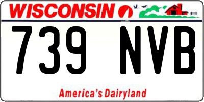WI license plate 739NVB