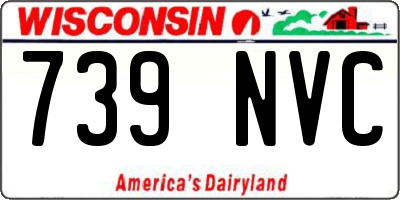 WI license plate 739NVC