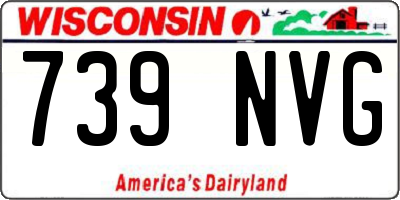 WI license plate 739NVG