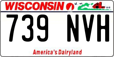 WI license plate 739NVH