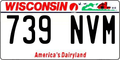 WI license plate 739NVM