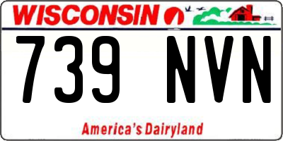 WI license plate 739NVN