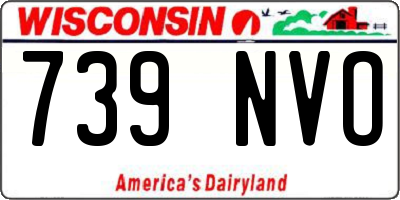 WI license plate 739NVO