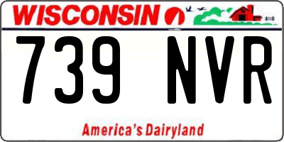 WI license plate 739NVR