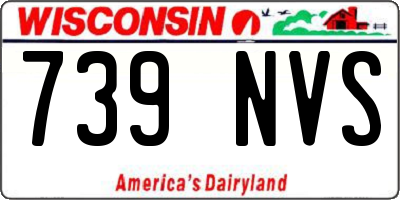 WI license plate 739NVS