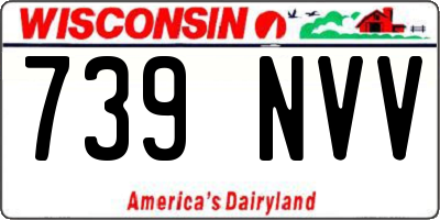 WI license plate 739NVV