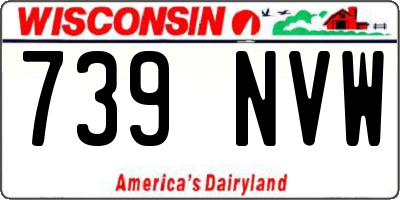 WI license plate 739NVW