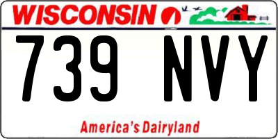 WI license plate 739NVY