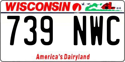 WI license plate 739NWC