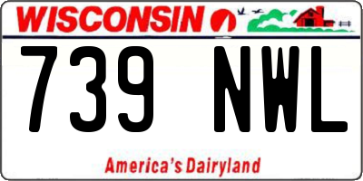 WI license plate 739NWL
