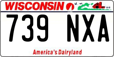 WI license plate 739NXA