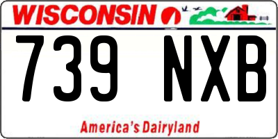 WI license plate 739NXB