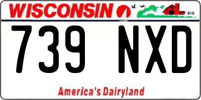 WI license plate 739NXD