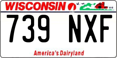 WI license plate 739NXF