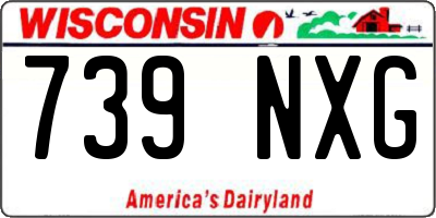 WI license plate 739NXG