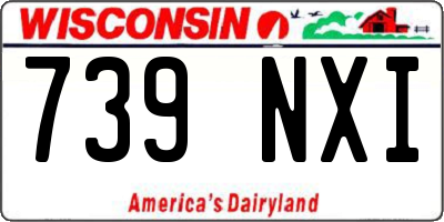 WI license plate 739NXI