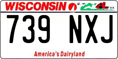 WI license plate 739NXJ