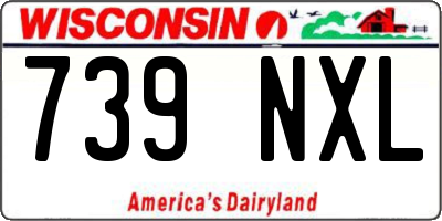 WI license plate 739NXL