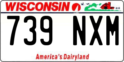 WI license plate 739NXM