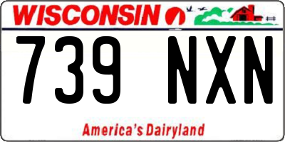 WI license plate 739NXN