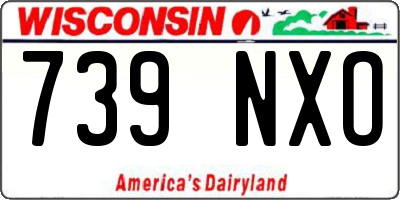 WI license plate 739NXO
