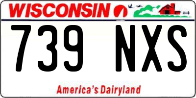 WI license plate 739NXS