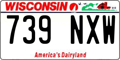 WI license plate 739NXW