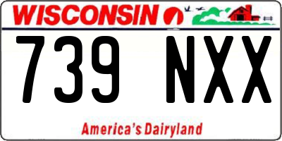 WI license plate 739NXX