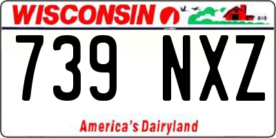 WI license plate 739NXZ