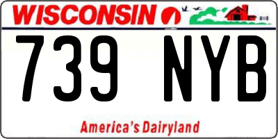 WI license plate 739NYB