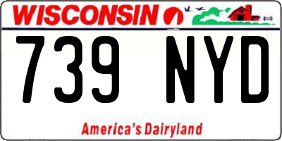 WI license plate 739NYD
