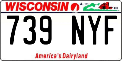 WI license plate 739NYF