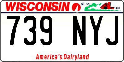WI license plate 739NYJ