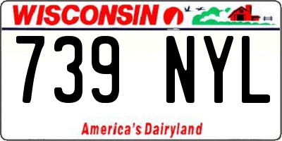 WI license plate 739NYL