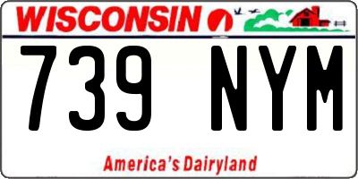 WI license plate 739NYM