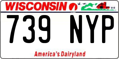WI license plate 739NYP