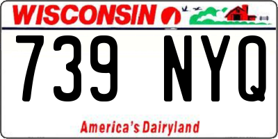 WI license plate 739NYQ