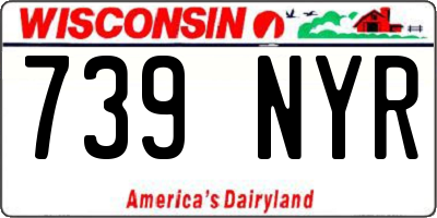 WI license plate 739NYR