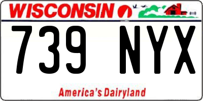 WI license plate 739NYX