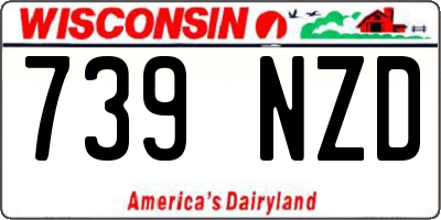 WI license plate 739NZD